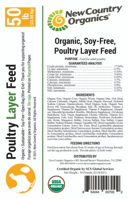 Show full view: New Country Organics Classic Grind Layer Chicken Feed, 50-lb bag slide 4 of 8