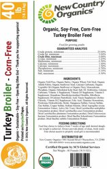 New Country Organics Corn-Free Turkey Grower Turkey Feed, 40-lb bag slide 2 of 4