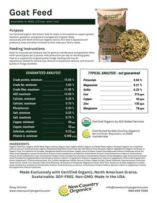 Show full view: New Country Organics Goat Feed, 40-lb bag slide 3 of 8