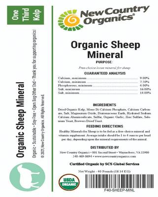 Show full view: New Country Organics Kelp Based Healthy Mineral for Sheep, 40-lb bag slide 4 of 8