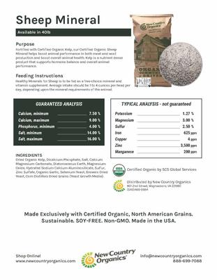 Show full view: New Country Organics Kelp Based Healthy Mineral for Sheep, 40-lb bag slide 3 of 8