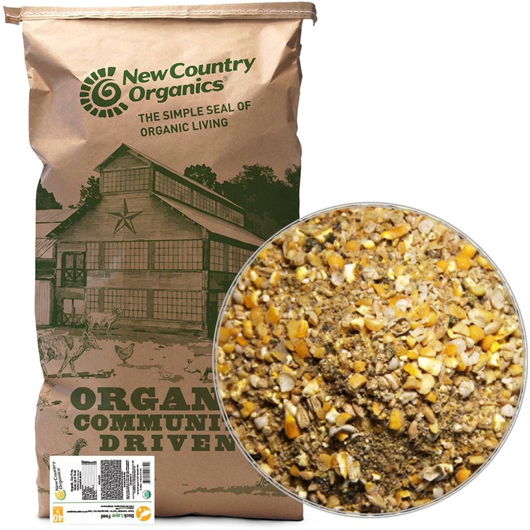 New Country Organics Layer Duck Feed, 40-lb bag