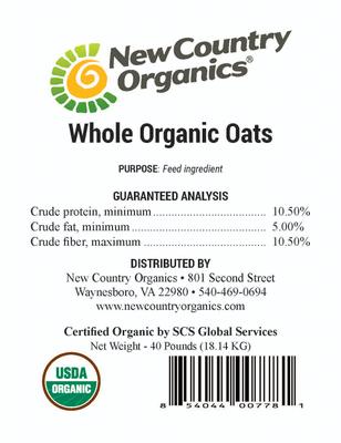 Show full view: New Country Organics Oats Horse Supplement, 40-lb bag slide 4 of 7