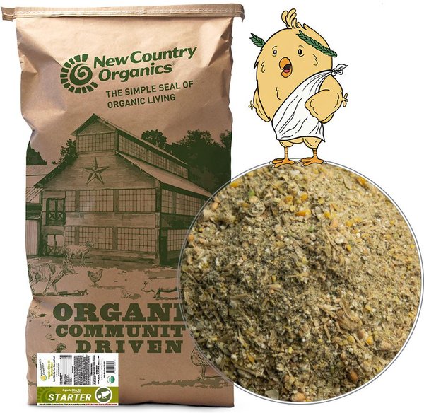 Show full view: New Country Organics Organic Olive Oil Starter Chicken Feed, 40-lb bag slide 1 of 8