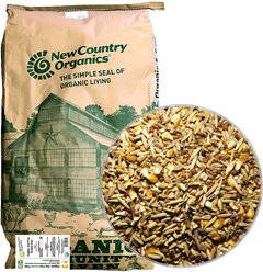 New Country Organics Scratch Grains 9% Protein Chicken Feed, 25-lb bag