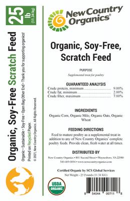 Show full view: New Country Organics Scratch Grains 9% Protein Chicken Feed, 25-lb bag slide 4 of 5