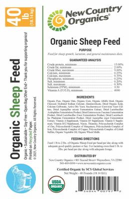 Show full view: New Country Organics Sheep Feed, 40-lb bag slide 4 of 9