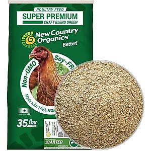 New Country Organics Starter Crumble Chicks & Ducklings Chicken Feed, 35-lb bag