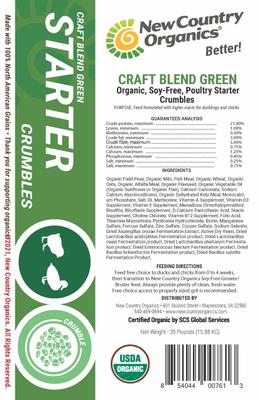 Show full view: New Country Organics Starter Crumble Chicks & Ducklings Chicken Feed, 35-lb bag slide 4 of 8