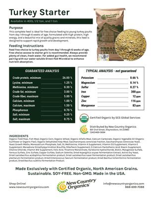 Show full view: New Country Organics Turkey Starter Turkey Feed, 40-lb bag slide 3 of 8