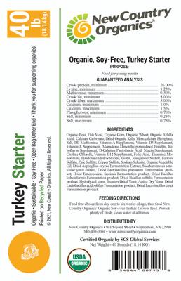 Show full view: New Country Organics Turkey Starter Turkey Feed, 40-lb bag slide 4 of 8