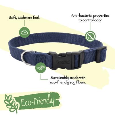 Show full view: New Earth Soy Adjustable Dog Collar, Mint, Large: 18-26-in neck, 1-in wide slide 2 of 6