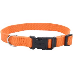 New Earth Soy Adjustable Dog Collar, Pumpkin, 12 - 18 in