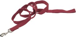 New Earth Soy Dog Leash, Cranberry, 6-ft, 1-in
