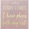 Show in main carousel: New View "Sorry I Can't, I Have Plans with My Cat" Box Sign slide 1 of 3