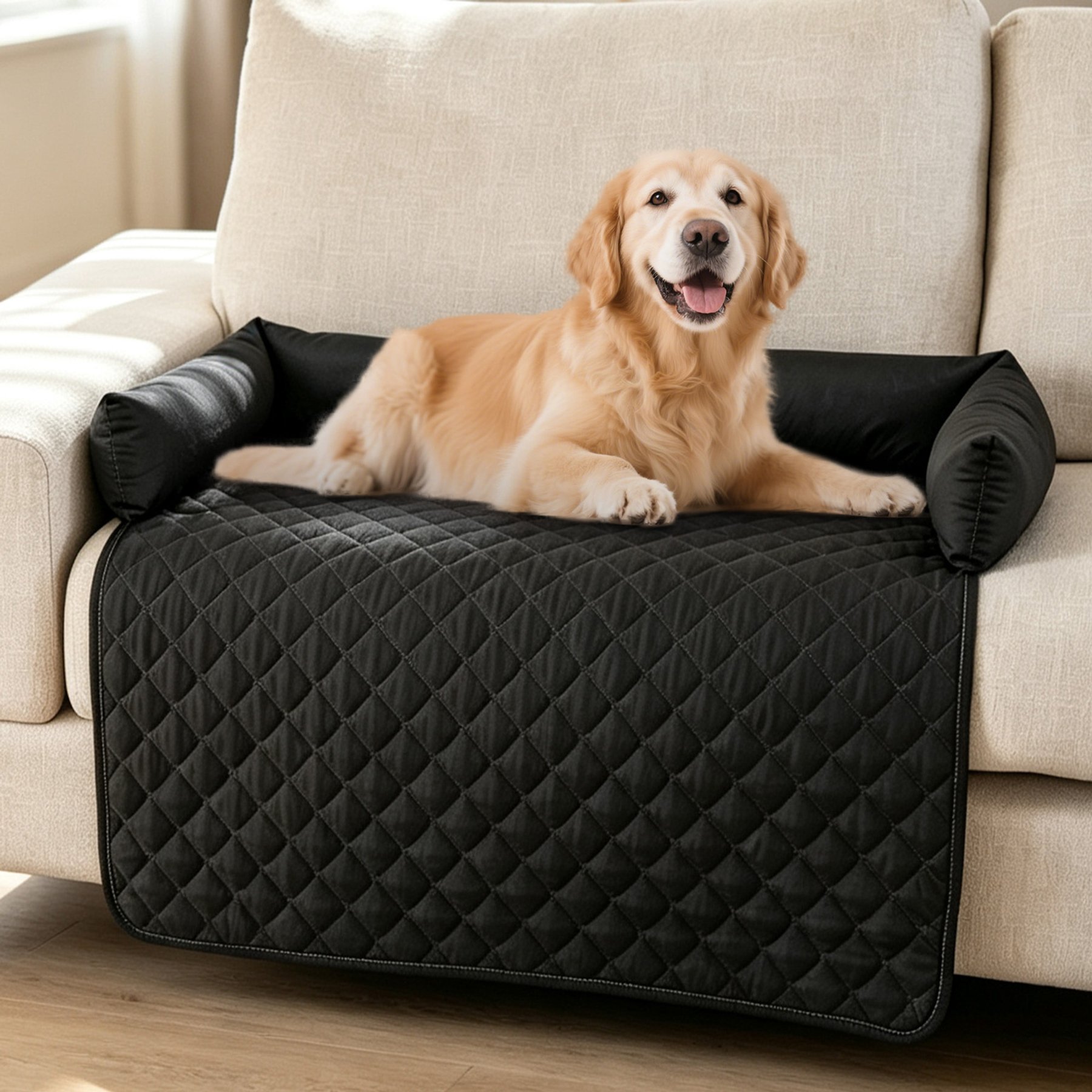 Newget Ice Silk Cooling Non-Slip Bottom Sofa Pad, Wear Resistant Sleeping Cushion, Lightweight Portable Dog & Cat Mat, Medium