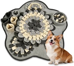 Newget Interactive Foraging Feeding Mental Stimulation Indoor Outdoor Snuffle Mat Treat-Dispensers Dog & Cat Toy