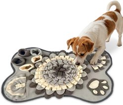 Newget Interactive Hide Treat Feeding Olfactory Enrichment Play Pad Multi-Zone Hide Snack Game Snuffle Foraging Mat Treat-Dispensers Dog & Cat Toy