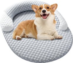 Newget Summer Armrest Ice Bead Cooling Sponge Sofa Bed Removable Liner Design, Wear Resistant Portable Cooling Dog & Cat Mat, Medium