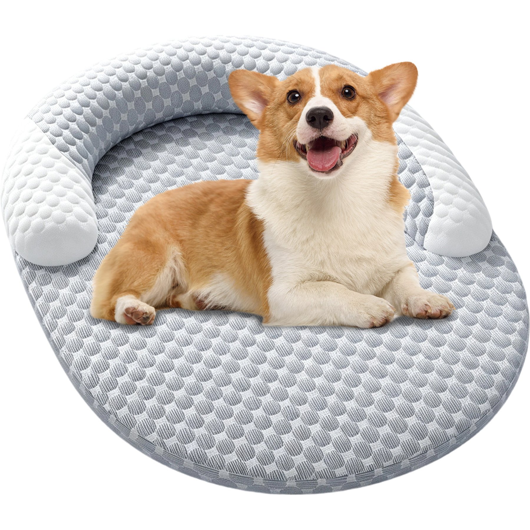 Newget Summer Armrest Ice Bead Cooling Sponge Sofa Bed Removable Liner Design, Wear Resistant Portable Cooling Dog & Cat Mat, Medium