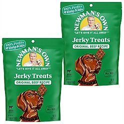 Newman's Own Beef Jerky Original Recipe Dog Treats, 5-oz bag, bundle of 2