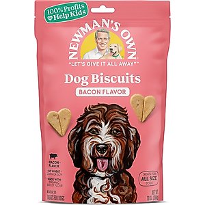 Newman's Own Dog Biscuits Bacon Flavor Dog Treats, 10-oz bag