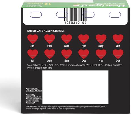 Show full view: NexGard Chew, 10.1-24 lbs, (Blue Box), 12 Chews (12-mos. supply) + Heartgard Plus Chew for Dogs, 26-50 lbs, (Green Box), 12 Chews (12-mos. supply) slide 7 of 9