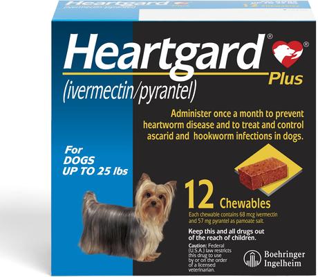 Show full view: NexGard Chew, 24.1-60 lbs, (Purple Box), 12 Chews (12-mos. supply) + Heartgard Plus Chew for Dogs, up to 25 lbs, (Blue Box), 12 Chews (12-mos. supply) slide 6 of 9