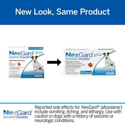 NexGard Chew for Dogs, 10.1-24 lbs, (Blue Box)