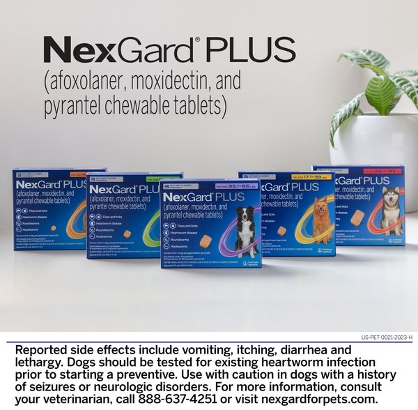 NexGard PLUS Chewables for Dogs, 4-8 lbs. (Orange Box)