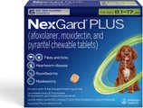 NexGard PLUS Chewables for Dogs, 8.1-17 lbs. (Green Box) 6 Chewable Tablets (6-mos. supply)