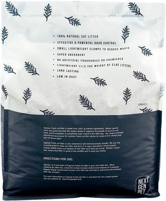 Show full view: Next Gen Pet Products Cypress Fresh Unscented Clumping Wood Cat Litter, 14-lb bag slide 3 of 7