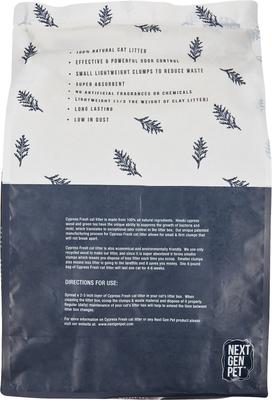 Show full view: Next Gen Pet Products Cypress Fresh Unscented Clumping Wood Cat Litter, 6-lb bag slide 3 of 8
