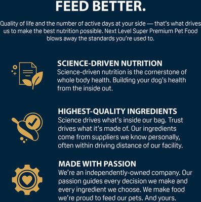 Show full view: Next Level Super Premium Pet Food Ocean Catch Adult Gluten-Free Sea Food & Fish Dry Dog Food, 15-lb bag slide 6 of 10