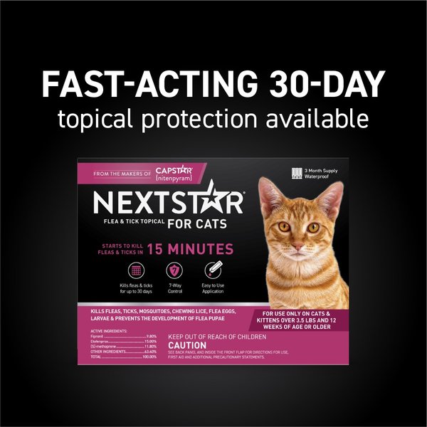 NextStar Fast Acting Cat Flea & Tick Treatment