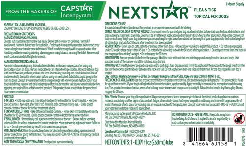 Show full view: NextStar Flea & Tick Topical Treatment for Large Dogs, 45-88 lbs, 1 Dose (1-mos. supply) slide 8 of 9