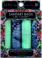 Nicole Miller Ditzy Flower Stripes Dog Waste Bag, 120 count