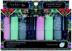 Nicole Miller Ditzy Flower Stripes Dog Waste Bag, 240 count