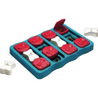 Nina Ottosson by Outward Hound Brick Puzzle Game Dog Toy, Blue & Red slide 1 of 9