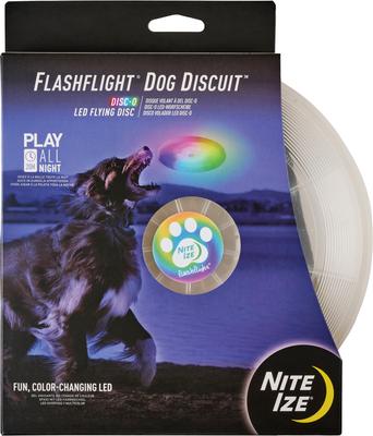 Show full view: Nite Ize Flashflight Disc-O Discuit LED Flying Disc Dog Toy slide 8 of 11