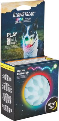 Show full view: Nite Ize GlowStreak Disc-O LED Ball Dog Toy slide 8 of 10