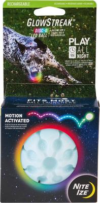 Show full view: Nite Ize GlowStreak Disc-O Rechargeable LED Ball Dog Toy slide 8 of 9