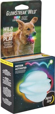 Show full view: Nite Ize GlowStreak Disc-O Wild LED Ball Dog Toy slide 8 of 10