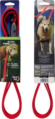Show full view: Nite Ize NiteDog Rechargeable LED Dog Leash, Red, 5-ft long, 1-in wide slide 3 of 11