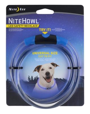 Show full view: Nite Ize NiteHowl LED Safety Necklace Dog Collar, Blue, 12 to 27-in neck, 3/10-in wide slide 2 of 11