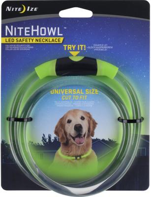 Show full view: Nite Ize NiteHowl LED Safety Necklace Dog Collar, Green, 12 to 27-in neck, 3/10-in wide slide 3 of 12