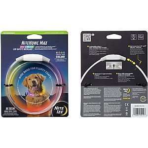Nite Ize NiteHowl Max Rechargeable LED Dog Safety Necklace, 12 to 27-in neck