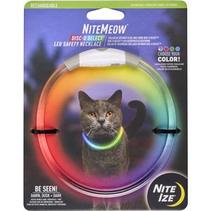 Nite Ize NiteMeow Rechargeable LED Cat Safety Necklace, 9.5 to 14.8-in neck