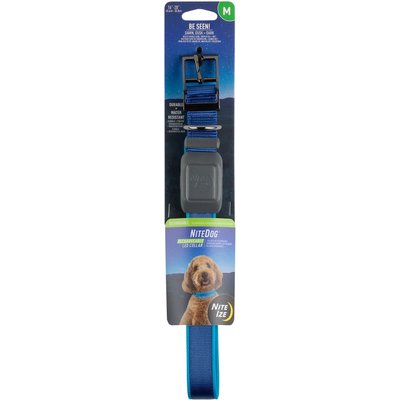 Nite Ize Nite Ize Rechargeable LED Dog Collar, Blue, Medium
