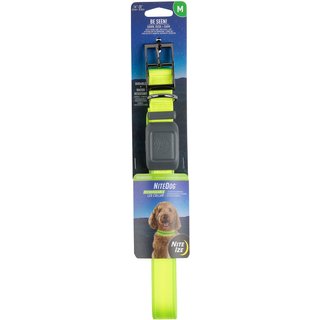 Nite Ize Rechargeable LED Dog Collar, Lime, Medium slide 1 of 7